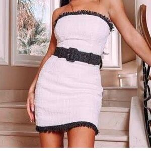 Meshki Fran Bandeau Belted Dress